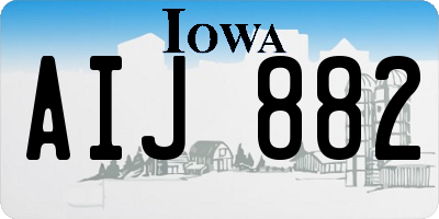 IA license plate AIJ882