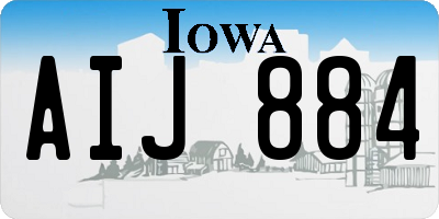 IA license plate AIJ884