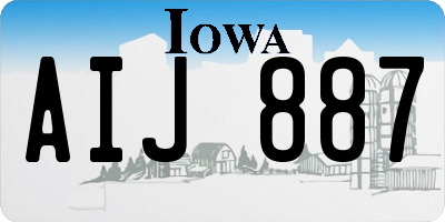 IA license plate AIJ887