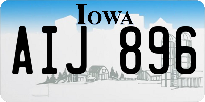 IA license plate AIJ896