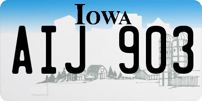 IA license plate AIJ903