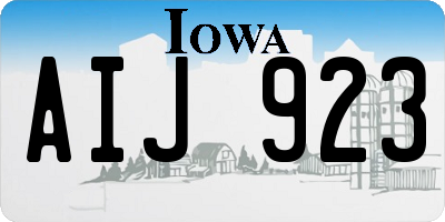 IA license plate AIJ923