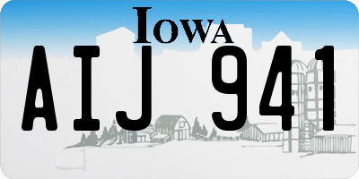 IA license plate AIJ941