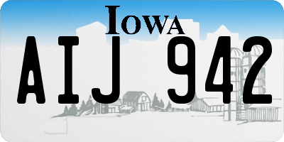 IA license plate AIJ942