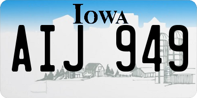 IA license plate AIJ949
