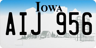 IA license plate AIJ956