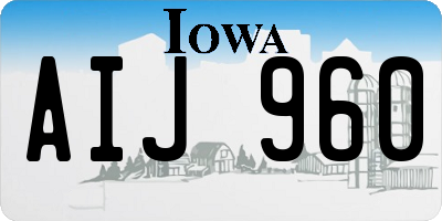 IA license plate AIJ960