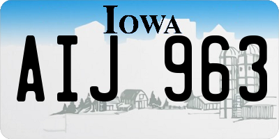 IA license plate AIJ963