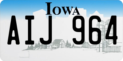 IA license plate AIJ964