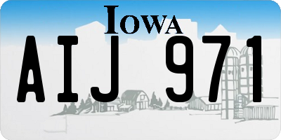 IA license plate AIJ971