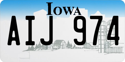 IA license plate AIJ974