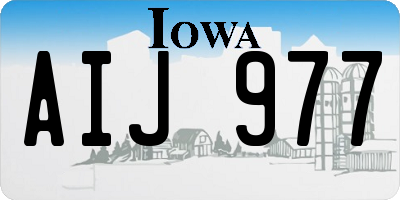 IA license plate AIJ977