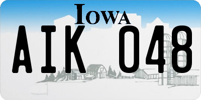 IA license plate AIK048