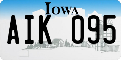 IA license plate AIK095