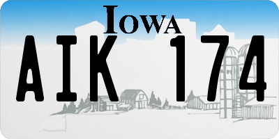 IA license plate AIK174
