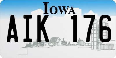 IA license plate AIK176