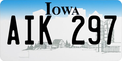 IA license plate AIK297