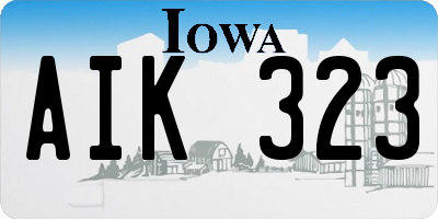 IA license plate AIK323