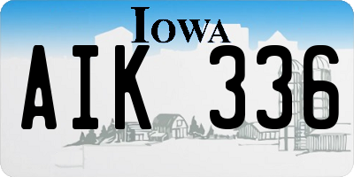 IA license plate AIK336