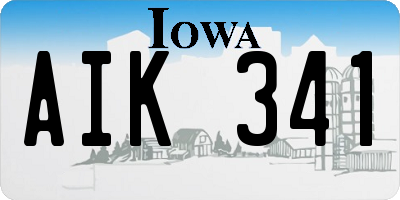 IA license plate AIK341