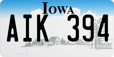 IA license plate AIK394