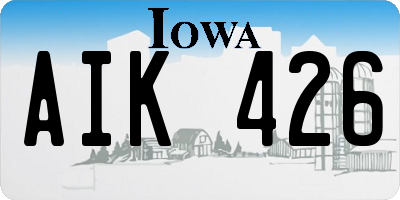 IA license plate AIK426