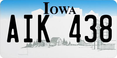 IA license plate AIK438