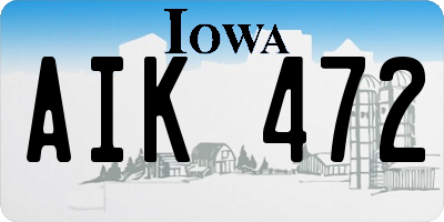 IA license plate AIK472