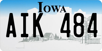 IA license plate AIK484