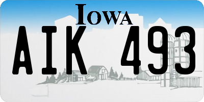 IA license plate AIK493
