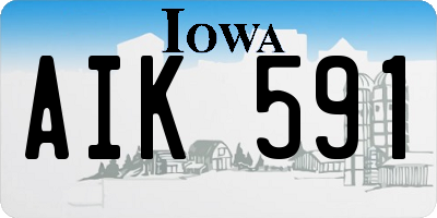IA license plate AIK591