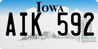 IA license plate AIK592