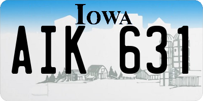 IA license plate AIK631
