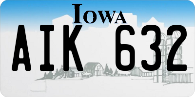 IA license plate AIK632