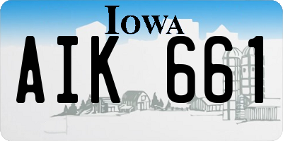 IA license plate AIK661