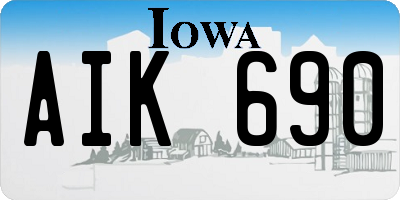 IA license plate AIK690
