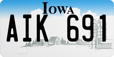 IA license plate AIK691