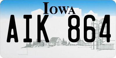 IA license plate AIK864