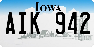 IA license plate AIK942