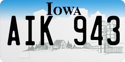 IA license plate AIK943