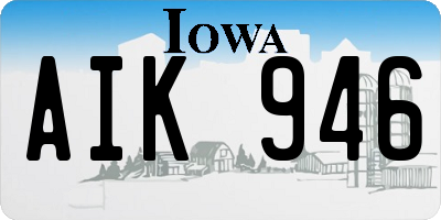 IA license plate AIK946