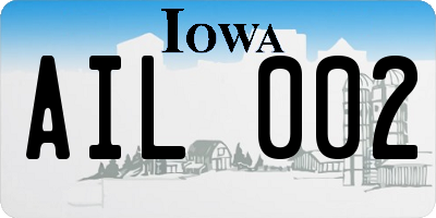 IA license plate AIL002