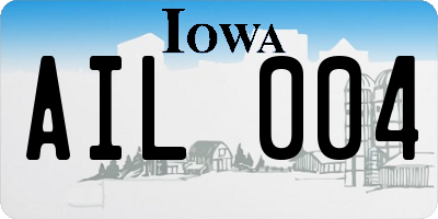 IA license plate AIL004