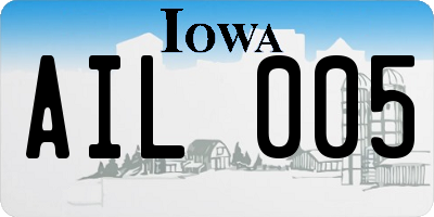 IA license plate AIL005