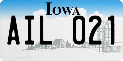 IA license plate AIL021