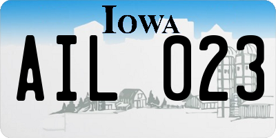 IA license plate AIL023
