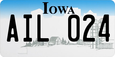 IA license plate AIL024