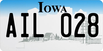 IA license plate AIL028