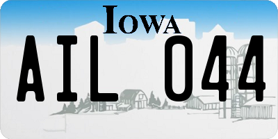 IA license plate AIL044