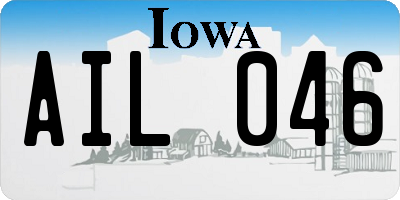 IA license plate AIL046